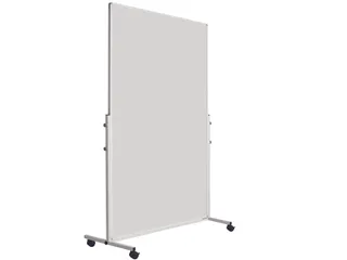 Dubbelzijdig mobiel whiteboard 120x180cm wit gelakt staal - 1