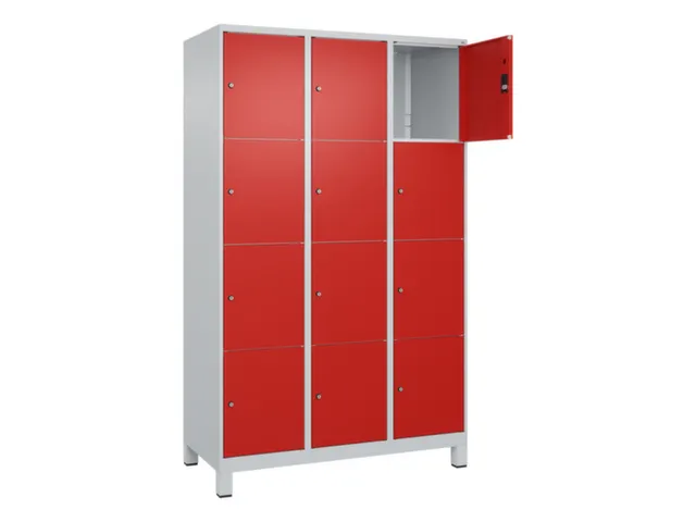 lockerkast,HxBxD 1950x1200x500mm,3x4vakken,vak B 400mm,cil.-slot