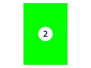 Gekleurde Etiketten 210x148mm Fluor Groen 42123 - 2