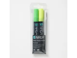 Krijtmarker 4,5mm Naga set a 2 st. groen/geel - 2