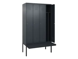 locker voor scheiding van kleding,HxBxD 2120x1200x815mm,4vak - 2