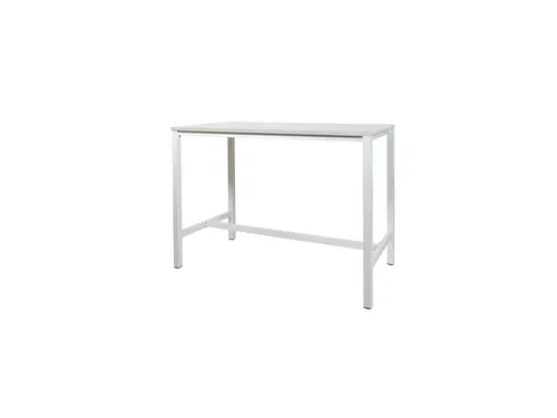 Domino Basic Statafel 160x80x110cm Wit blad, Onderstel Wit