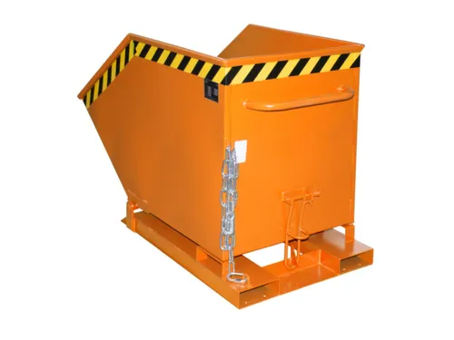 Kiepbak Staalplaat 840x670x1320mm Inh. 0.40m³ 300kg Oranje