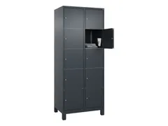 lockerkast,HxBxD 1950x800x500mm,2x5vakken,vak B 400mm,cil.-slot,voeten