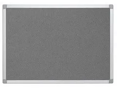 Textielbord Met Aluminium Frame 60x45cm Grijs Incl. Montagemateriaal
