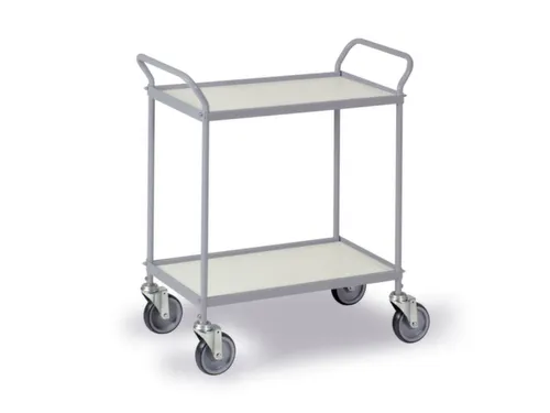Universele Wagen 150kg 660x340mm 2 Etages Met Beugel Zilvergrijs
