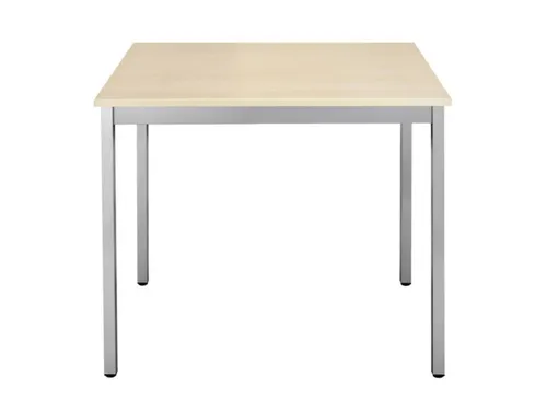 Tafel Vierkant 70x60 Cm Rechthoekig Frame Aluminium Blad Esdoorn