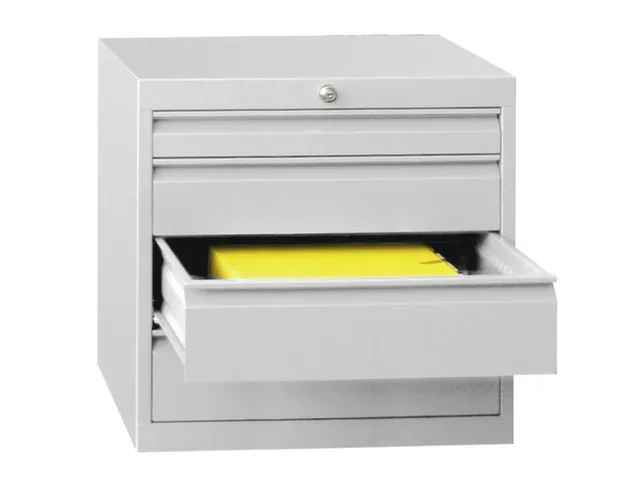 ladekast HxBxD 600x715x600mm 4laden slot RAL7035 front RAL5012