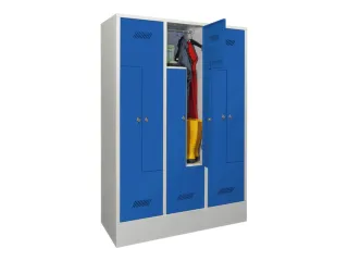 Z-garderobekast,HxBxD 1850x1200x500mm,RAL7035,front RAL5010 - 2