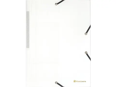 Elastomap 3 kleppen polypropyleen 5/10de Ondoorschijnend A4 Wit