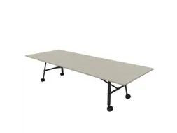 klaptafel,HxBxD 750x3200x1200mm,hoekig,4voeten donkergrijs,ovale buis