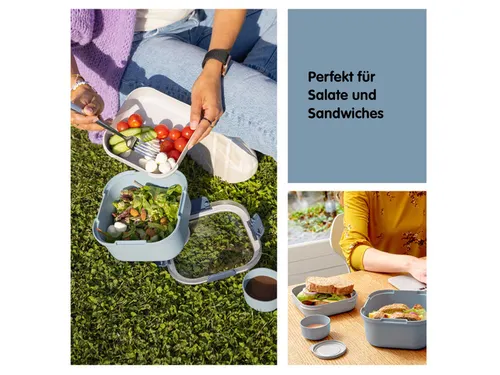 #*Lunch kit Blauw Sigma home food17,7 x 17,7 x 8,7 cm