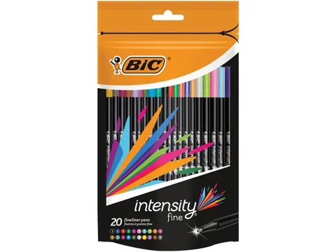 fineliner Intensity, blister met 20 stuks in geassorteerde kleuren