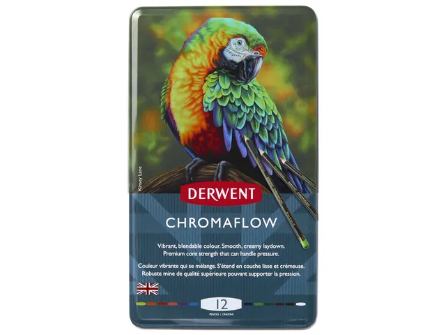 Kleurpotloden Derwent Chromaflow set à 12 kleuren
