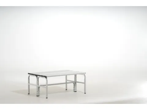 banc double HxLxP 450x1015x700mm barres alu structure acier RAL7035