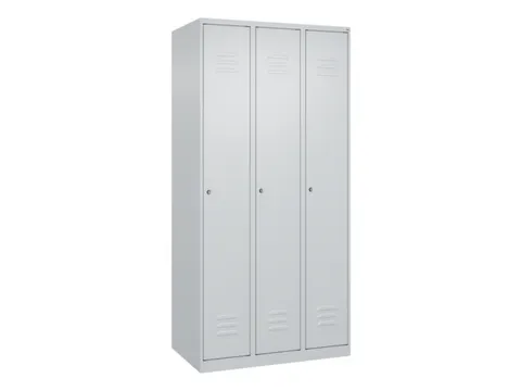 locker,HxBxD 1850x900x500mm,3vak,vak B 300mm,cil.-slot,staand op vloer