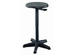 Draaikruk 440-630mm Pu Zwart Gasveer Zwart Voetkruis Kunststof