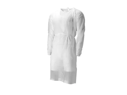 Pp Non Woven Isolatieschort Wit Latex Vrij Regular Weight 100 Stuks