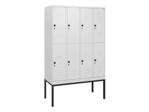 dubbeldekse locker,HxBxD 1950x1200x500mm,4x2vak.,vak B 300mm
