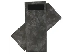 Bestekzakje IEZZY 190x85mm antraciet gemarmerd + zwart servet 500 stuk