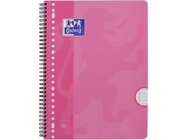 School collegeblok A4+ gelijnd 23-gaats 80 vel roze