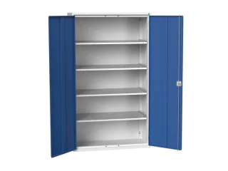 universele kast,HxBxD 2000x1300x550mm,4xStalen bodem,draaigrendelslot - 1