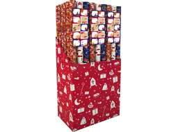 Inpakpapier Sint 200x70cm set à 3 rollen + stickervel met 10 etikette