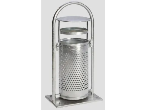 Afvalbak met beugel 65 liter asbakinzet 1080x580x380mm vuurverzinkt