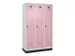 locker voor scheiding van kleding,HxBxD 1950x1200x500mm,3vak