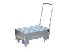 verrijdbare opvangbak,v. 2x60l vat,opvangvol. 61l,HxBxD 1075x500x940mm