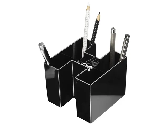 Pot à crayons HAN Bravo compartiments noir