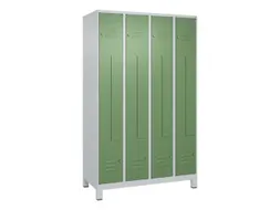 Z-garderobekast,HxBxD 1950x1200x500mm,vak B 150/300mm,cil.-slot,voeten