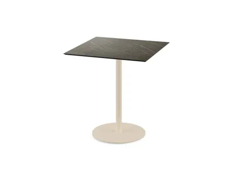 bistrotafel,HxBxD 730x700x700mm,rechthoekig,schotelvoet zandkleuren