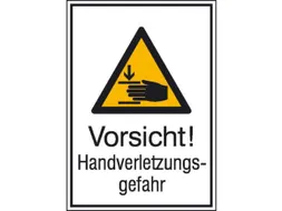 waarschuwings-combibord,v. binnen/buiten,Pas op! Risico op handletsel