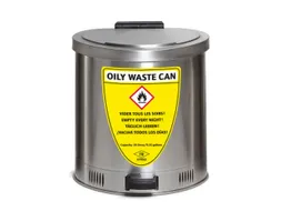 afvalbak voor poetsdoeken,RVS,35l,HxBxD 490x440x450mm,m. pedaal