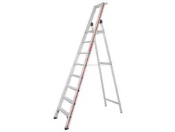 trapladder,eenzijdig,8treden,stand H 1,85m,balk L 2,7m,aluminium