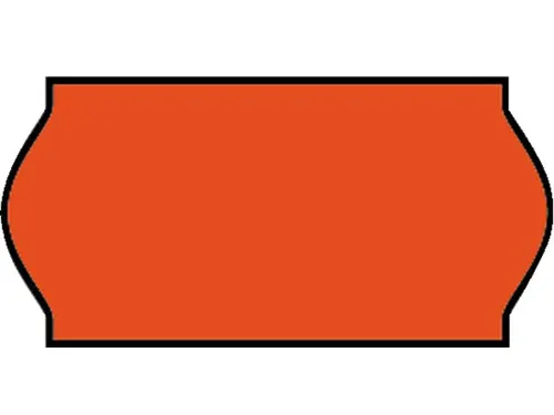 Prijsetiket 12x26mm Open-Data C6 permanent fluor rood 1500 stuks