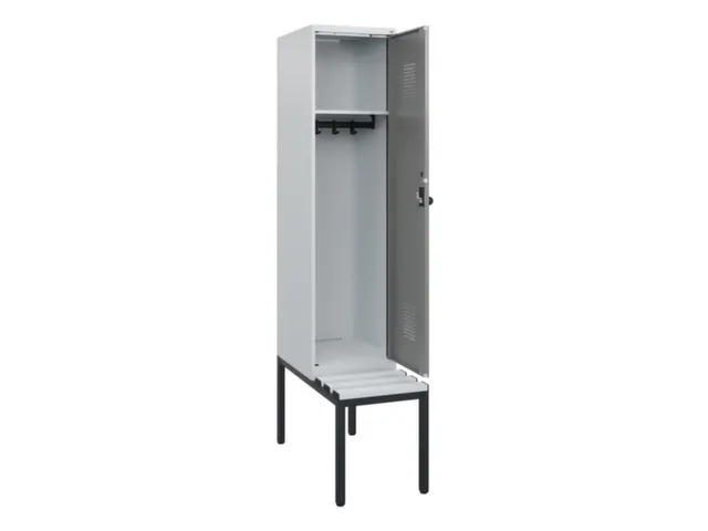 locker met bank,HxBxD 1950x400x815mm,1vak,vak B 400mm,draaigrendel