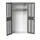 Lockerkast 2000x1050x550mm 1 vak, dubbele ventilatiedeur, RAL7016
