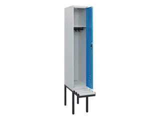 locker met bank,HxBxD 1950x300x815mm,1vak,vak B 300mm,cil.-slot - 2