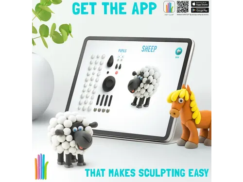 Hey Clay Klei set Animals 15 delen boerderijdieren