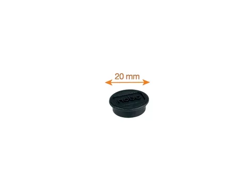 Magneet Nobo 20mm zwart 8 stuks