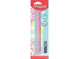 potlood Black'Peps Pastel gum 3 stuks