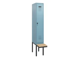 locker met bank,HxBxD 1950x300x815mm,1vak,vak B 300mm,draaigrendel - 2