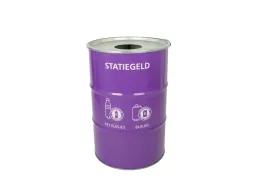 The BinBin Afvalbak Statiegeld met inwerpopening 200 Liter Paars