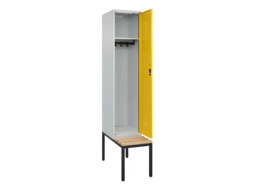 locker met bank,HxBxD 2120x400x815mm,1vak,vak B 400mm,cilinderslot