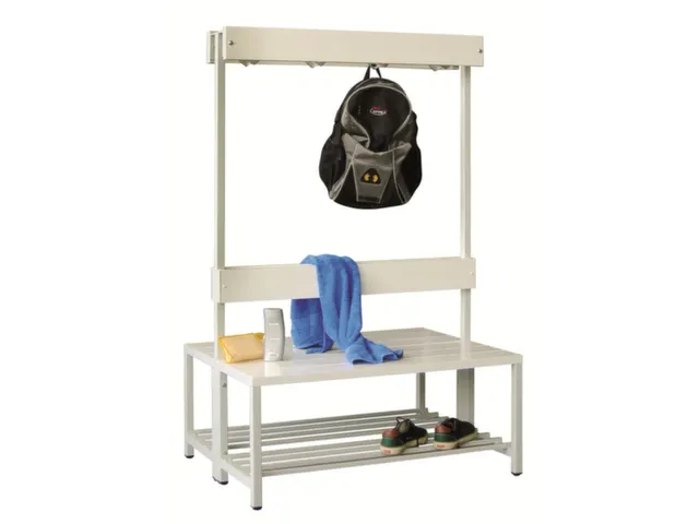 dubbele zitbank,HxLxD 1600x1000x770mm,onderstel RAL9010