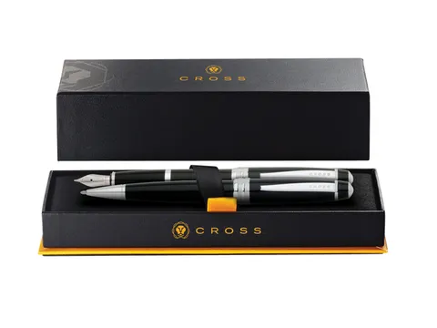 Schrijfset Cross balpen en vulpen Bailey medium zwart