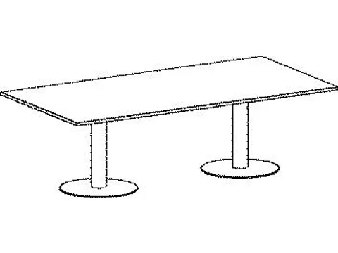 vergadertafel,HxBxD 720x2400x1200mm,rechthoekig