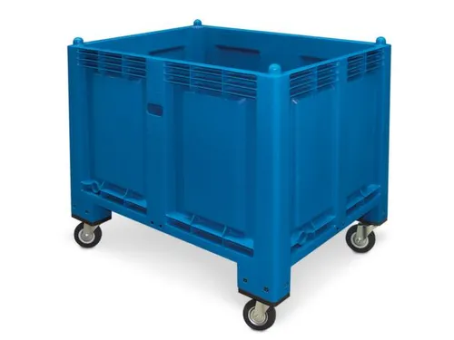 Stapelcontainer Pp Hxbxd 850x1200x800mm 550 Liter 4Wielen Blauw
